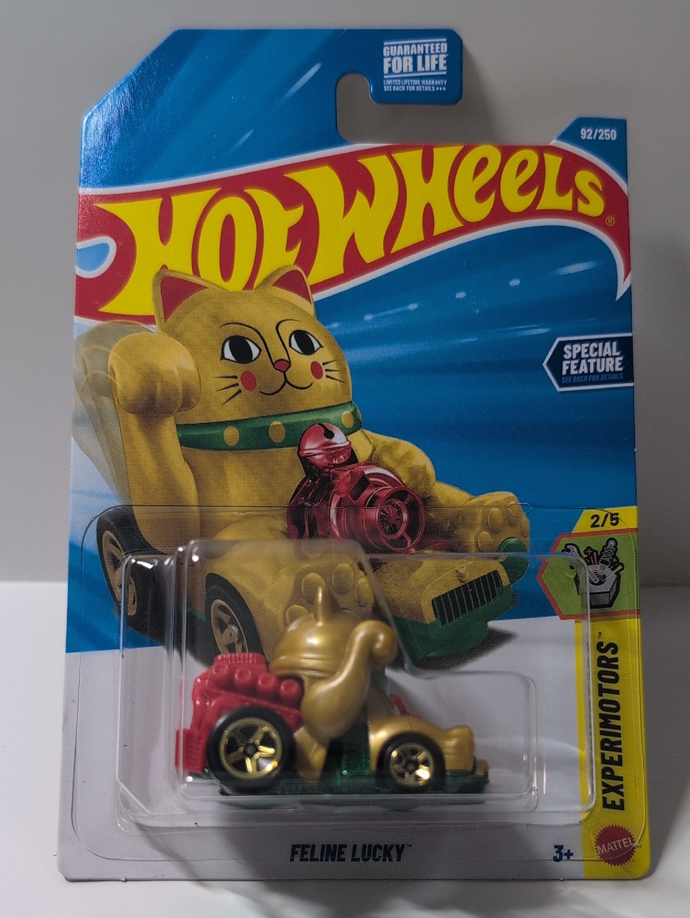 Hot Wheels Feline Lucky Experimotors Red Green Gold Mattel NEW Ships In Box